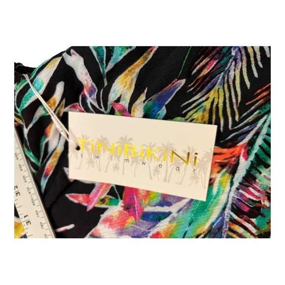 Tinibikini Floral Pom Pom Gauze Poncho Coverup Large/XLarge - Picture 6 of 8